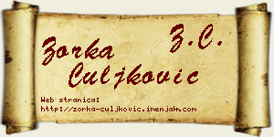 Zorka Čuljković vizit kartica